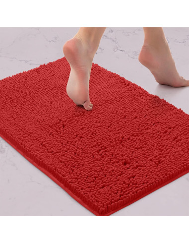 Conjunto de Alfombrillas de Baño LuxUrux Rojo 3 Piezas
