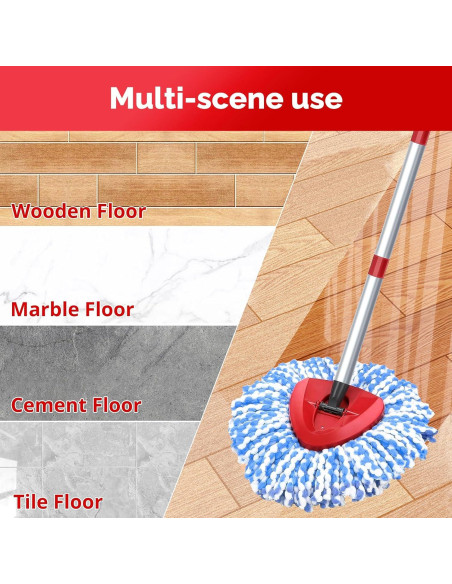 Cabezal de Mopa Giratoria O-Cedar RinseClean + Mango Ajustable 76-147 cm