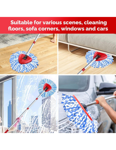 Cabezal de Mopa Giratoria O-Cedar RinseClean + Mango Ajustable 76-147 cm