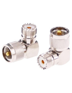 Adaptador Coaxial RF UHF Macho PL259 a Hembra SO239 2pcs