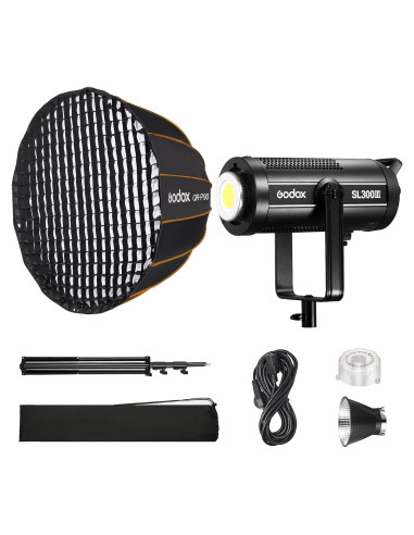 Kit de Iluminación Continua Godox SL300III con Softbox QR P90