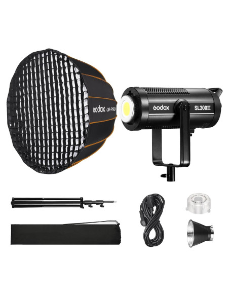 Kit de Iluminación Continua Godox SL300III con Softbox QR P90