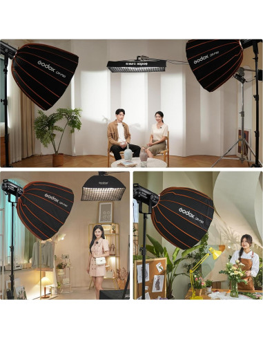 Kit de Iluminación Continua Godox SL300III con Softbox QR P90