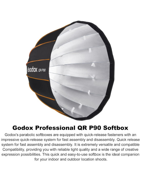 Kit de Iluminación Continua Godox SL300III con Softbox QR P90
