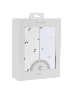 Sábanas de Cuna Impermeables Ely's & Co. 100% Algodón - Juego de 2