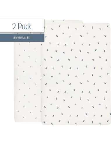 Sábanas de Cuna Impermeables Ely's & Co. 100% Algodón - Juego de 2