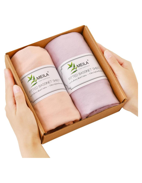 Sábanas Ajustadas para Cuna MEILA 100% Algodón 84x51 cm