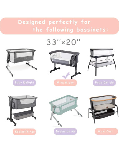 Sábanas Ajustadas para Cuna MEILA 100% Algodón 84x51 cm