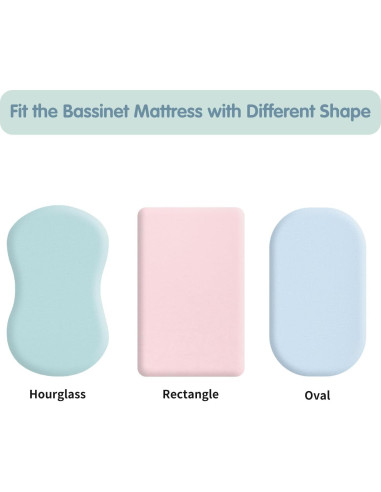 Sábanas Ajustadas para Cuna MEILA 100% Algodón 84x51 cm