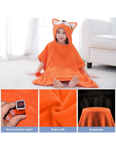 Toalla con Capucha MICHLEY Zorro para Bebé 69.85x69.85 cm