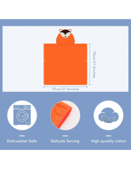 Toalla con Capucha MICHLEY Zorro para Bebé 69.85x69.85 cm