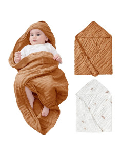 Toallas de Baño con Capucha JELLYMONI 100% Algodón 81x81 cm