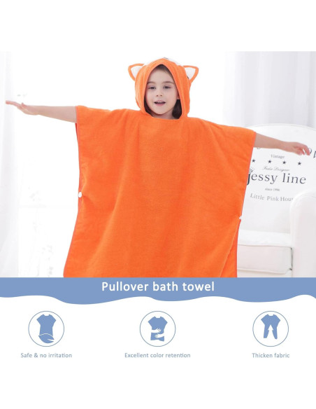 Toalla con Capucha MICHLEY Zorro para Bebé 69.85x69.85 cm