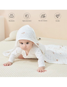 Toallas de Baño con Capucha JELLYMONI 100% Algodón 81x81 cm 2