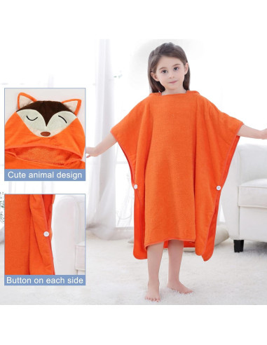 Toalla con Capucha MICHLEY Zorro para Bebé 69.85x69.85 cm