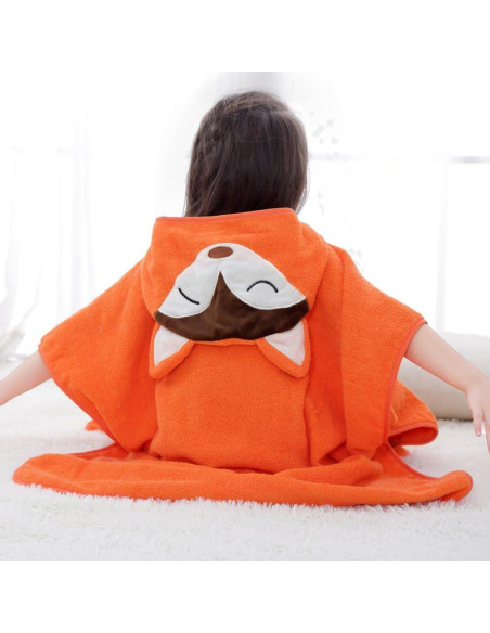 Toalla con Capucha MICHLEY Zorro para Bebé 69.85x69.85 cm