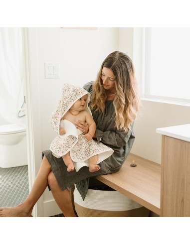 Toalla con Capucha Little Unicorn Bebé Algodón 76x76 cm