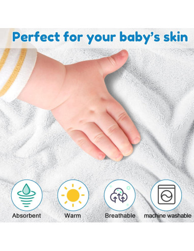 6 Toallas de Baño con Capucha Lounsweer para Bebés 76x76cm