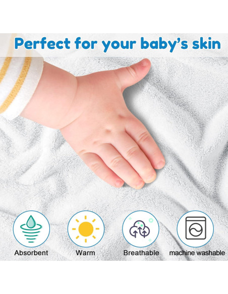 6 Toallas de Baño con Capucha Lounsweer para Bebés 76x76cm