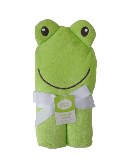 Toalla con Capucha de Algodón Luvable Friends Rana 76x91 cm