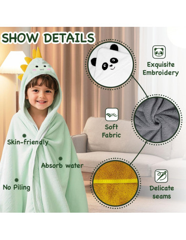 Toallas con Capucha xpertwarm 4 Piezas para Bebés 80x80cm