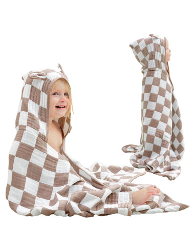 Toalla de Baño con Capucha HardNok Muselina 140x71 cm