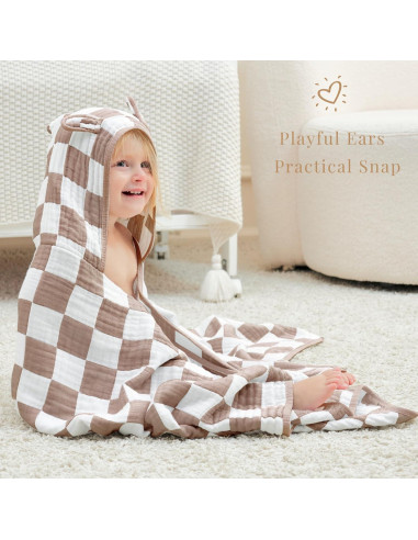 Toalla de Baño con Capucha HardNok Muselina 140x71 cm