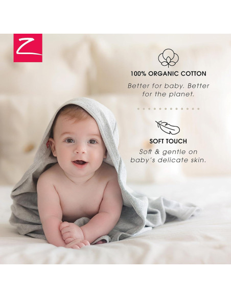 Toalla con Capucha Zutano de Algodón Orgánico Elefante 73.66cm