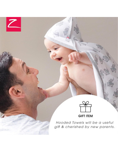 Toalla con Capucha Zutano de Algodón Orgánico Elefante 73.66cm