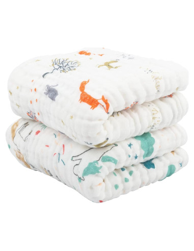 Toallas de Baño para Bebés babygoal 100% Algodón Muselina 89x89cm