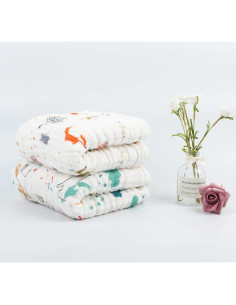 Toallas de Baño para Bebés babygoal 100% Algodón Muselina 89x89cm 2