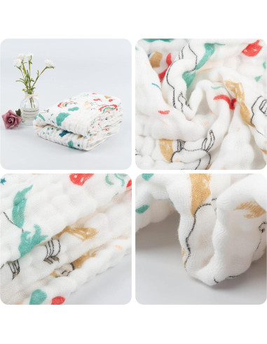 Toallas de Baño para Bebés babygoal 100% Algodón Muselina 89x89cm