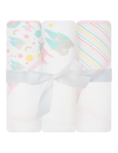 Toallas de Bebé con Capucha Little Celebrity 3 Piezas Unicornio