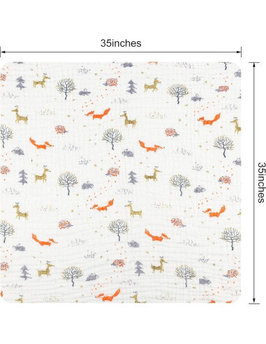 Toallas de Baño para Bebés babygoal 100% Algodón Muselina 89x89cm