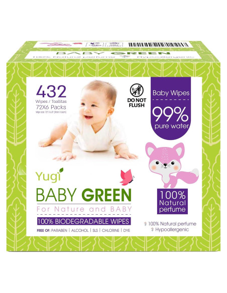 Toallitas Húmedas Biodegradables para Bebés - 432 Unidades