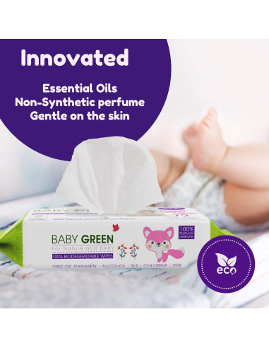 Toallitas Húmedas Biodegradables para Bebés - 432 Unidades