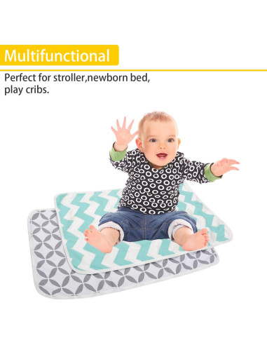 Almohadilla Cambiadora Portátil Impermeable Reutilizable 2 Piezas