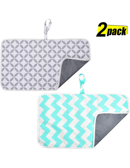 Almohadilla Cambiadora Portátil Impermeable Reutilizable 2 Piezas
