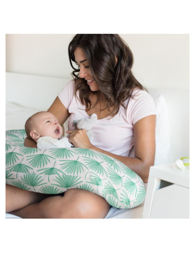 Cojín de Lactancia The Peanutshell Boho Botánico Verde 1.21kg