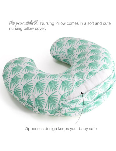 Cojín de Lactancia The Peanutshell Boho Botánico Verde 1.21kg