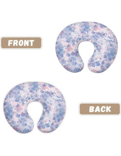 Funda de Almohada de Lactancia TSVAGA Escamas de Sirena Suave 2