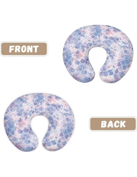 Funda de Almohada de Lactancia TSVAGA Escamas de Sirena Suave