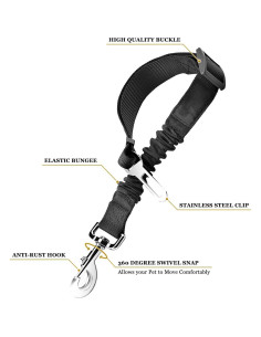Cinturón de Seguridad Ajustable para Mascotas SunGrow, 61-91 cm 2