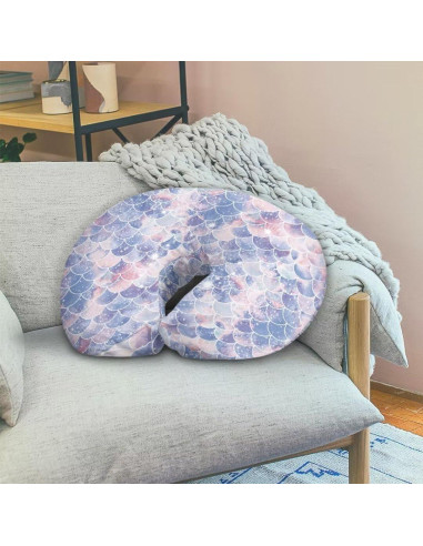 Funda de Almohada de Lactancia TSVAGA Escamas de Sirena Suave
