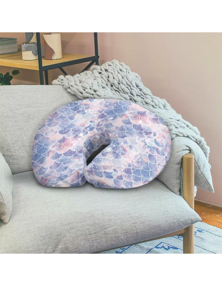 Funda de Almohada de Lactancia TSVAGA Escamas de Sirena Suave