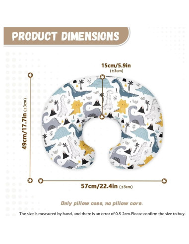 Funda de Almohada de Lactancia Mintulipy Dinosaurio Extraíble