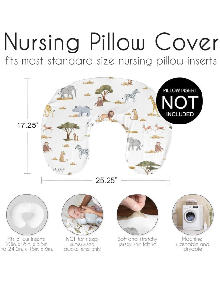 Cubierta de Almohada de Lactancia Sweet Jojo Verde Safari
