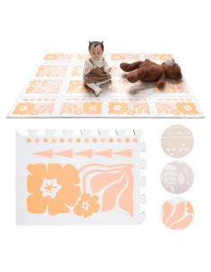 Alfombra de Azulejos de Espuma Primica 167.6x121.9cm Floral