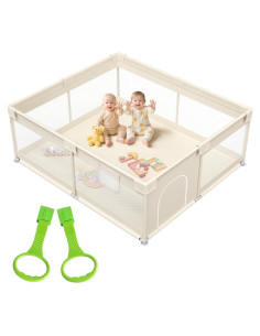 Parque Infantil Mloong 175x200cm Beige - Seguro y Robusto