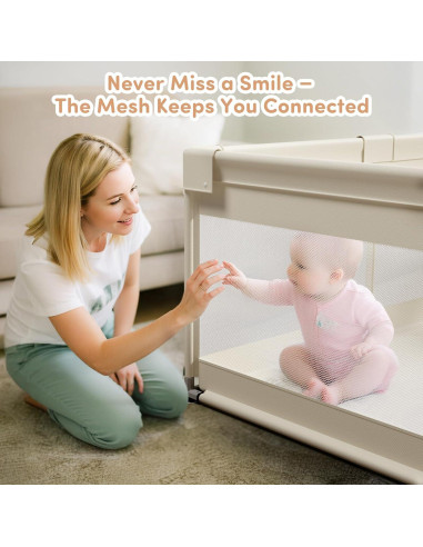 Parque Infantil Mloong 175x200cm Beige - Seguro y Robusto